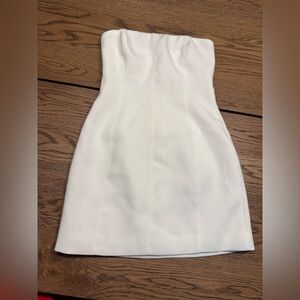 MESHKI White Strapless Bodycon Mini Dress XS”